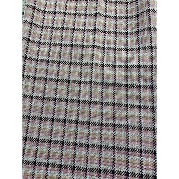 Sears 70s Vtg Wide Leg Flare Relaxed Plaid Tartan‎ Pants Sz 20 (32x31 msrd) Pink - Picture 6 of 9